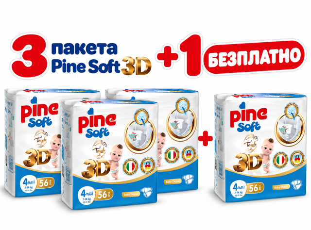 3+1 PINE SOFT JUMBO 3D 4 /7-14кг/ 224бр